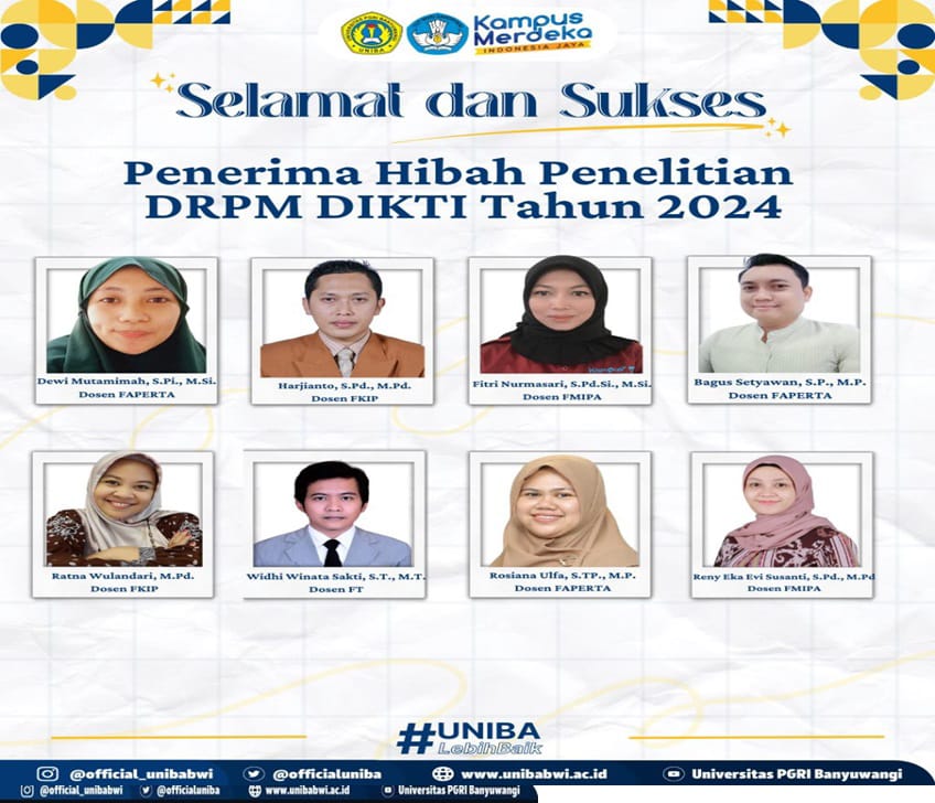 Penerima Hibah Penelitian DRPM DIKTI 2024