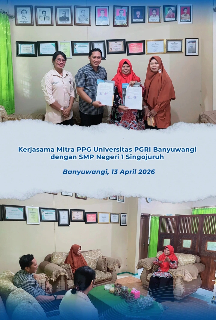 Kerja Sama Tri Dharma Perguruan Tinggi FKIP Universitas PGRI Banyuwangi dengan SMP Negeri 1 Singojuruh Banyuwangi