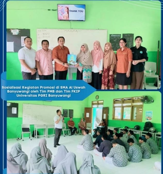 Promosi Penerimaan Mahasiswa Baru FKIP Universitas PGRI Banyuwangi di SMA Al Uswah Banyuwangi
