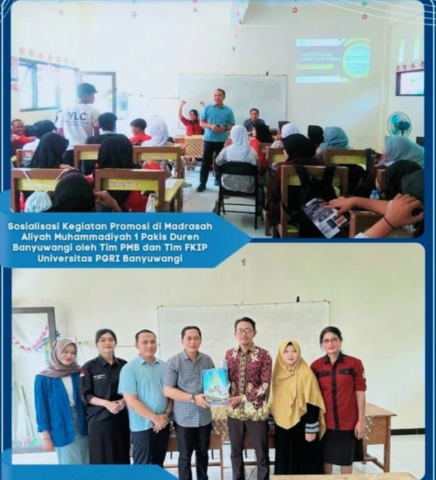 Promosi Penerimaan Mahasiswa Baru FKIP Universitas PGRI Banyuwangi di MA Muhammadiyah 1 Pakis Duren Banyuwangi