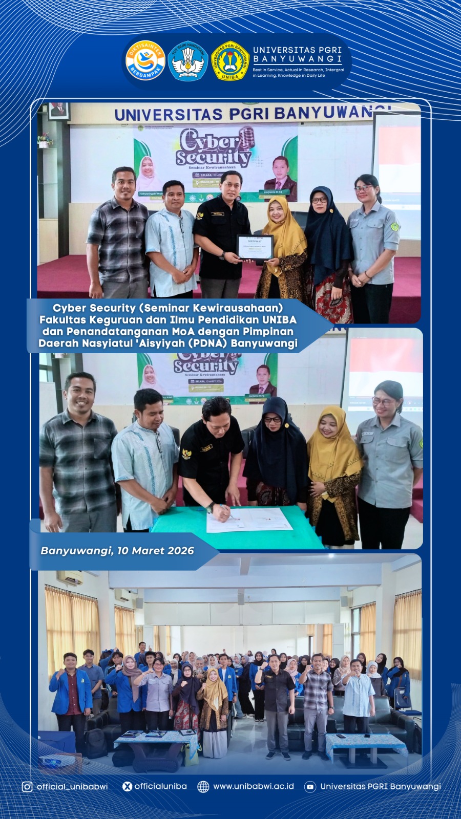 Penandatangan Kerjasama dan Seminar Kewirausahaan Dengan Pimpinan Daerah Nasyiatul 'Aisyiah (PDNA) Banyuwangi